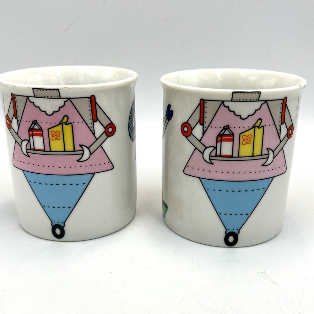 Fun RARE Planetary Pals Robot Coffee Mug‎ By David Hyman For Sigma